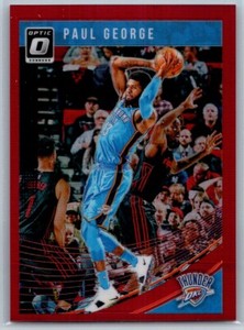 Paul George 2018-19 Panini Donruss Optic Red Holo Prizm 48/99 #117 Los Angeles