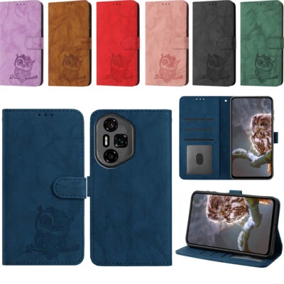 For Huawei P50 Pro P50 P40 P30 P20 P10 Y6P Y5P Y7 Owl Pattern Wallet Phone Cover - Image 1 of 4
