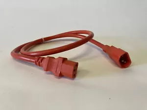 XUAN HUA SZ3 E257089 3FT RED Power Adapter Cord Extender/ Daisy Chain - Picture 1 of 3