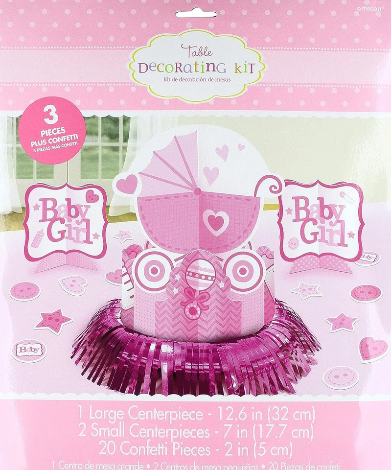 Празднуйте Baby Girl розовый современный милый ребенка душа стол украшение набор - Изображение 1 из 1