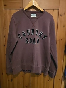 Country Road Work Wear Mens Spellout Graphic Pullover Sweater - Size Large - Picture 1 of 5