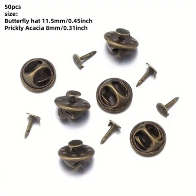 Broche con hebillas de mariposa 50 piezas hágalo usted mismo accesorios botón hágalo usted mismo fabricación de joyas Foto 1 de 4