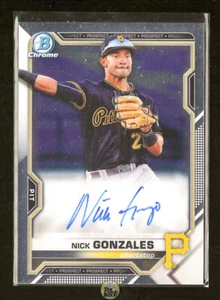 2021 Bowman Chrome Prospect Autographs Nick Gonzales Auto - Picture 1 of 2