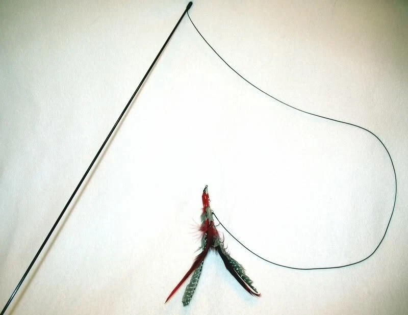 GO CAT MADE IN THE USA Da Bird feather wand cat toy pole toys kitten ferret pull apart Free Shipping