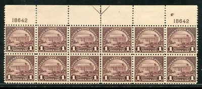 UNITED STATES SCOTT #571 LINCOLN MEMORIAL BLOCK OF TWELVE MINT NEVER HINGED - Image 1 of 2