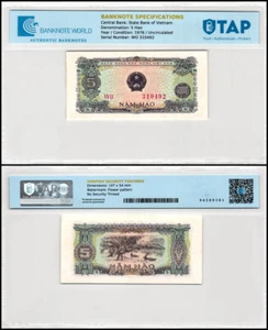Vietnam 5 Hao, 1976, P-79, UNC, Authenticated Banknote - Picture 1 of 1