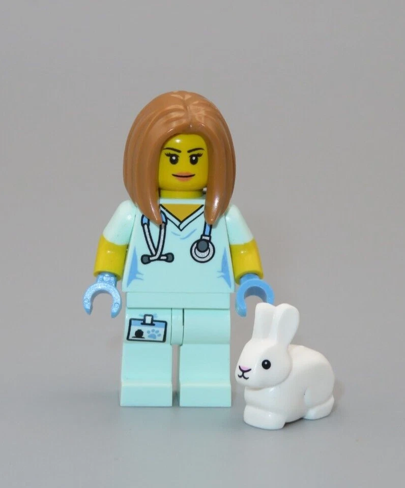 LEGO Veterinario Veterinario Conejo Mascota Minifigura Coleccionable Serie 17 CMF Foto 1 de 1