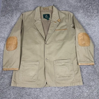 Chaqueta Orvis Para Hombre Alta Grande Bronceada Lona Abrigo de Campo Caza Tiro Deporte Foto 1 de 4