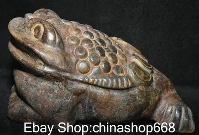 Estatua de bestia sapo Feng Shui tallada jade cultura Hongshan china antigua de 7,2" Foto 1 de 4