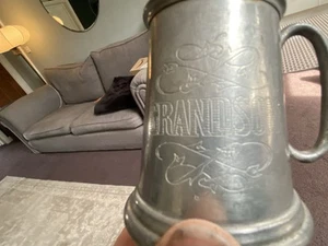 Small Pewter Tankered Inscribed Grandson - Picture 1 of 3