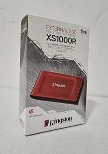 Kingston XS1000 1TB USB-C Externe Tragbare SSD (SXS1000/1000G) - Rot - Bild 1 von 6