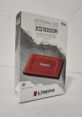 Kingston XS1000 1 TB USB-C Externo Portátil SSD (SXS1000/1000G) - Rojo Foto 1 de 4