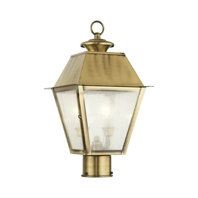 Livex Lighting - Mansfield - 2 Light Outdoor Post Top Lantern in Coastal Style - - Image 1 of 4
