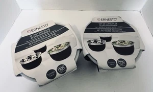 Ernesto Stainless Steel Bowls Plastic Lids 2 Sets of 3 Pieces Each Germany - Picture 1 of 10