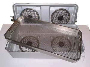 Bandeja de esterilización Aesculap contenedor estéril, tapa, placa, cesta JN442 JK487 JF222R - Imagen 1 de 11