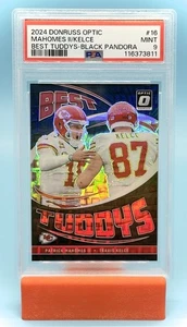 2024 Optic Patrick Mahomes Travis Kelce Best Tuddys #16 Black Pandora/25 PSA 9 - Imagen 1 de 2