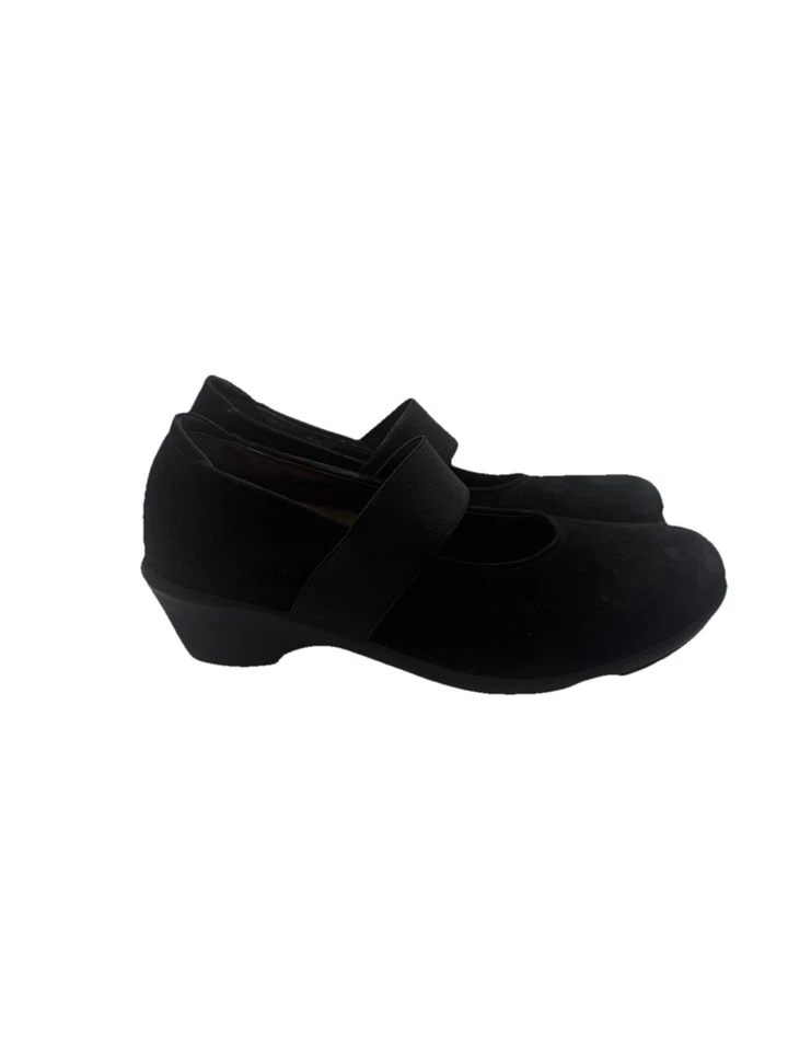 Wolky Para Mujer Talla 7.5 EE. UU. 38 UE Mary Jane Zapatos para Caminar Negro Gamuza Plataforma Foto 1 de 4