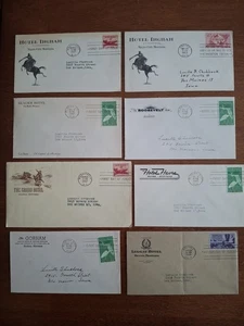 8 Hotel Illustrated Advertising FDCs All from MONTANA lot 2 - Picture 1 of 4