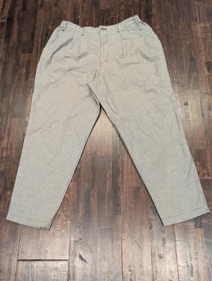 Vintage Lee Pants Womens 18W 34x29 Black White Houndstooth Check Elastic Waist - Image 1 of 4