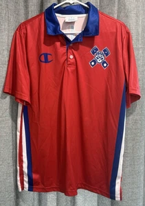 Champion Men's NBA 2K League Pistons Polo Jersey Shirt Red White Blue Size Med. - Picture 1 of 8