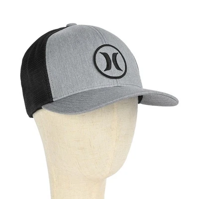 Gorra Flex Fit Hurley Oceanside Con Malla Trasera - Gris Jaspeado - Imagen 1 de 4