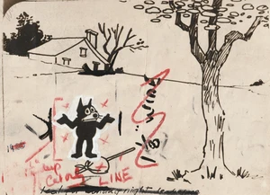 FELIX THE CAT ORIGINAL ANIMATION CARTOON PHOTOGRAPH 1923 ART RARE OTTO MESSMER - Picture 1 of 2