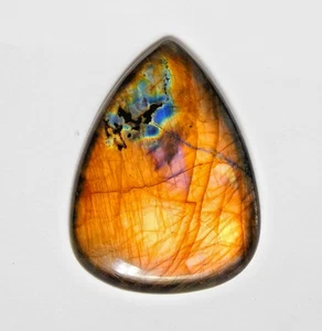 Labradorite Stone Natural Yellow Labradorite Cabochon Gemstone 97 Cts. ME-13584 - Picture 1 of 5