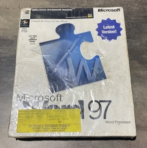 Microsoft Word 97 CD Rom Word Processor New In A Sealed Box Unopened - Photo 1/5