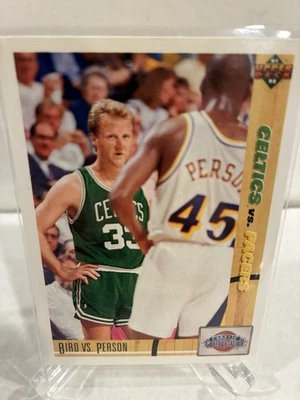 1991-92 Upper Deck #30 Larry Bird vs Chuck Person Celtics Pacers - Image 1 of 3