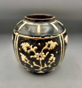 Vintage Thai Sawakhalok Pottery Jar Antique Reproduction Stoneware - Picture 1 of 10