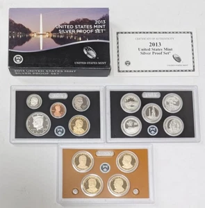 2013 S United States Mint Silver Proof Set 14 Coins Original Packaging With COA - Picture 1 of 10