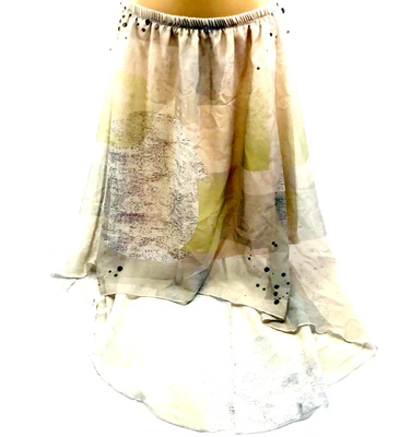 Star Wars Skirt Maxi Disney Park High Low Sheer Green Tan L Womens Fairy Cosplay - Image 1 of 4