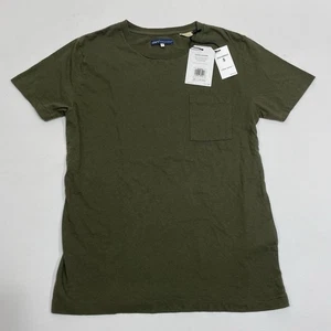 Levis Shirt Mens Small Green Cotton Cashmere Pocket Tee Made & Crafted - Picture 1 of 13