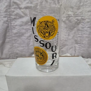 Vintage 1966 Missouri University Football Schedule Tiger Tumbler Glass Mizzou - Picture 1 of 6