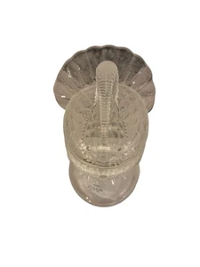 L. E. Smith 7.5” Clear Vintage Glass Covered Thanksgiving Turkey Candy Dish - Picture 1 of 5