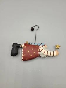 Williraye Studio Folk Art SWEET DREAMS MAN Santa FLYING IN NIGHT CAP Ornament - Picture 1 of 3