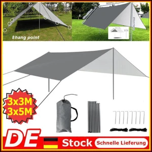Tarp Zelt-Plane 3x5m Wasserdicht –Camping Sonnensegel Sonnenschutz UV-Schutz - Bild 1 von 23