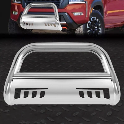 Protector de parachoques delantero de acero inoxidable para Nissan Frontier 2022-2024 Foto 1 de 4