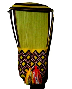 Mochila Wayuu Umhängetasche Bag Kolumbien Crossbody Handmade Ethno bunt Color - Bild 1 von 5