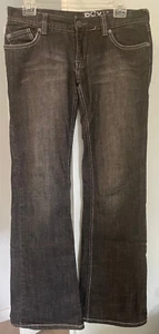 Roxy Black Denim Jeans Size 7 Sunset Beach Flare Fit Pre-Owned - Picture 1 of 5