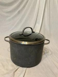 Olla antiadherente anodizada marca Cooks jcp Home de 8 cuartos con tapa de vidrio - Imagen 1 de 6