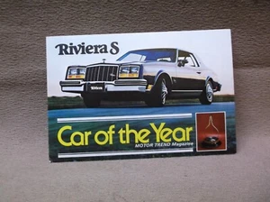 POSTCARD 1979 1980 BUICK RIVIERA S MOTOR TREND CAR OF THE YEAR NOT POSTALLY USED - Picture 1 of 7