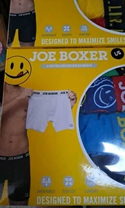 New Men’s Joe Boxer 4 Pack Cotton Stretch Boxer Briefs Underwear MSRP $38 - Picture 1 of 4