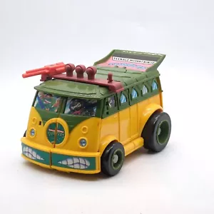 Vintage 1995 TMNT Mini Mutants PARTY WAGON PLAYSET Tartarughe Ninja RARO incompleto - Foto 1 di 9