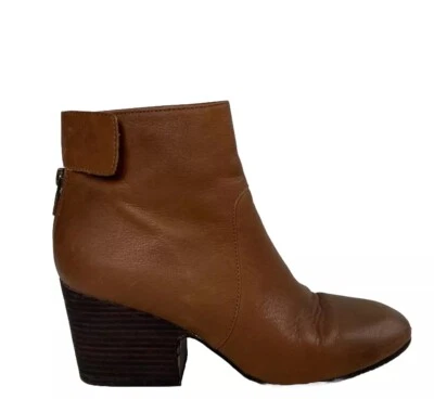 Botín al tobillo Eileen Fisher CUERO GENUINO para mujer Whiskey Harris talla 9 Foto 1 de 4