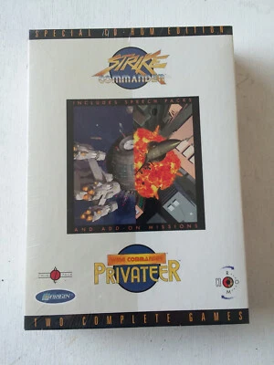 Strike Commander/Wing Commader Privateer PC CD 1994 White Box New & Sealed - Image 1 of 2
