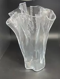 Muurla Finland Eva Handkerchief Ruffled Edge Vase, 9.5" Tall - Picture 1 of 7