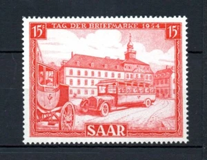 Saar (Germany) 1954 old Postcar/Automobile stamp (Michel 349) MNH - Picture 1 of 2