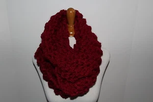 Grobstrick handgestrickt Outlander schottischer Stil Preiselbeerrot Schal Halswärmer - Bild 1 von 6