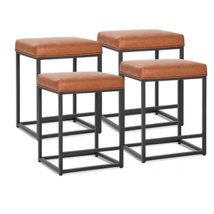 4Pcs Bar Stool Counter Height Bar Chair Upholatered Barstool for Kicthen Dining - Picture 1 of 7